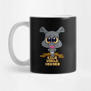 Cute Hippo infant with Pink honey boo Kids T-shirt design Mug